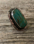 Vintage Native American Silver Turquoise Ring Size 6