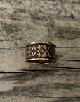 vintage gold victorian ring engraved rosegold rose cigar band