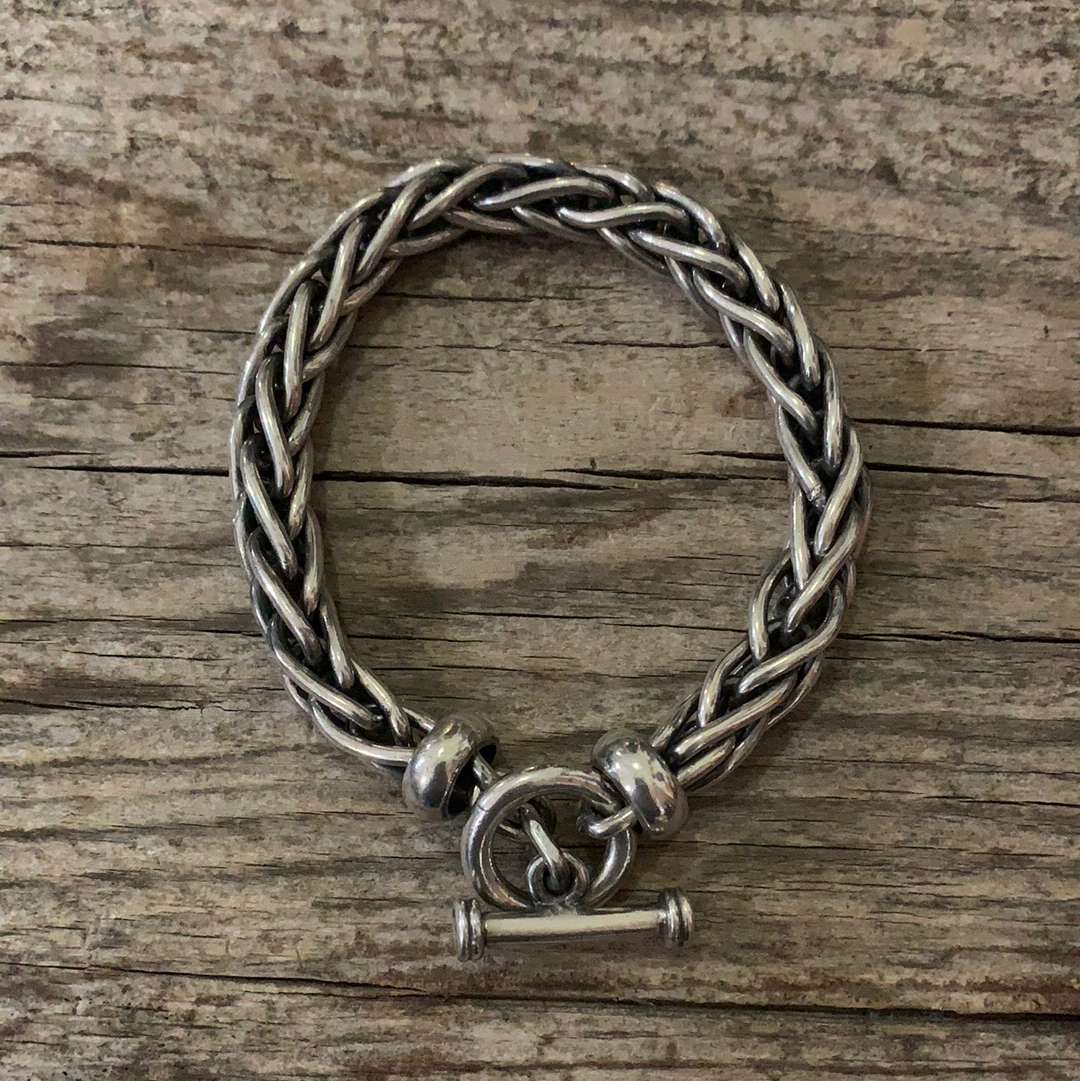 Vintage Heavy Sterling Silver Link Bracelet ///SOLD///