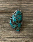 Vintage Sterling Silver Turquoise Ring Size 10