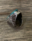 Vintage Sterling Silver Turquoise Ring Size 10