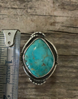 Vintage Native American Silver Turquoise Ring Size 5.75