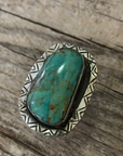 Vintage Native American Silver Turquoise Ring Size 6