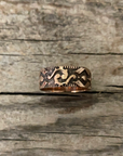 Victorian Cigar Band Engraved Gold Ring Size 7.25