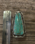 Vintage Long Stone Turquoise Silver Ring ///SOLD///