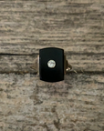 Vintage Art Deco Onyx 10k Gold Ring Size 7