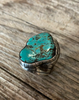 Vintage Native American Silver Turquoise Ring Size 9.75