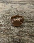 Vintage Gold Crest Shield Ring Size 6.75