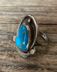 Vintage Native American Turquoise Silver Ring size 7 ///SOLD///