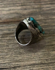 Vintage Sterling Silver Turquoise Ring Size 10