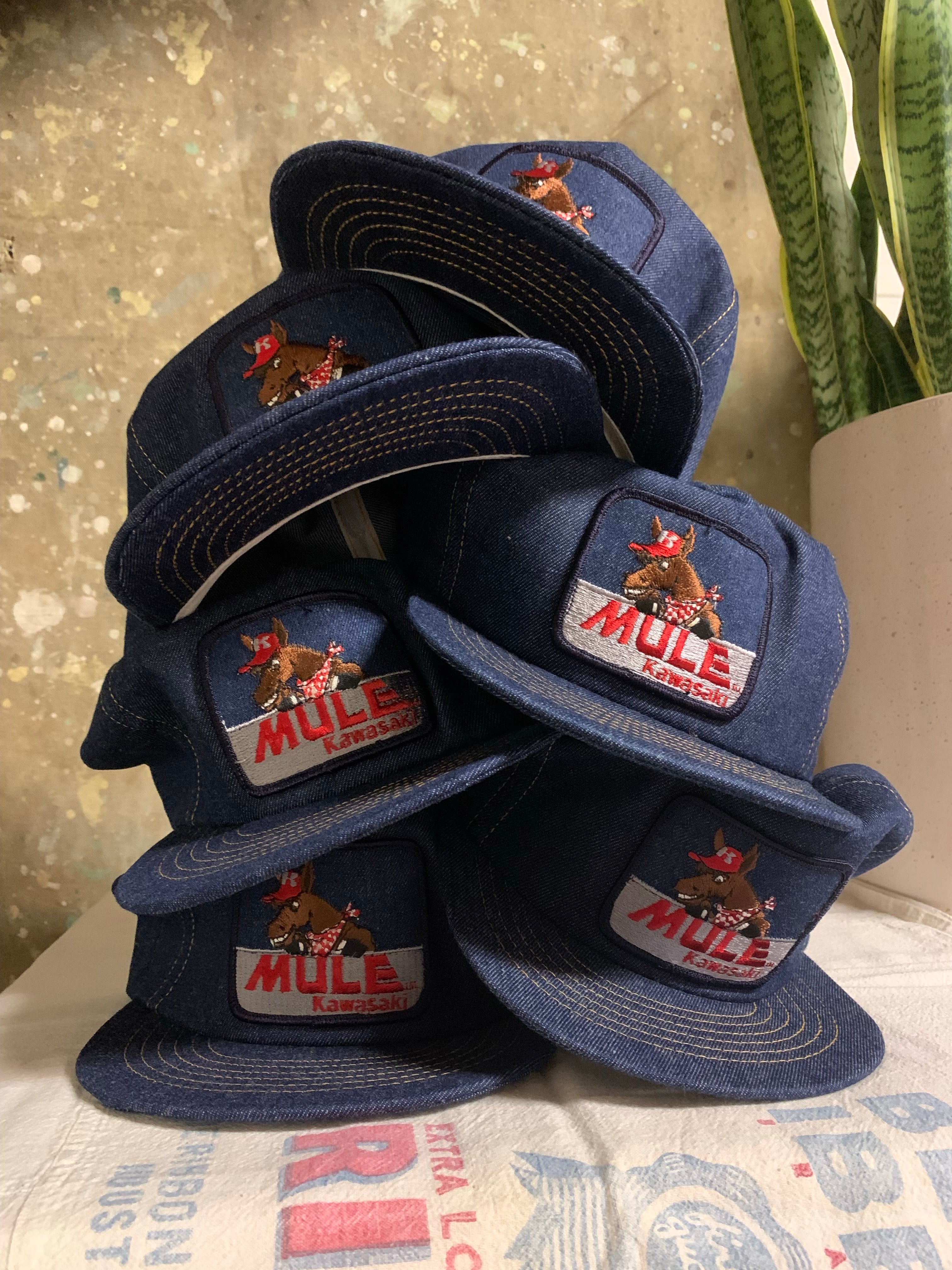 Vintage Deadstock Kawasaki Mule Swingster Denim Hat