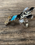 Zuni Mickey Zunitoons Silver Ring size 8