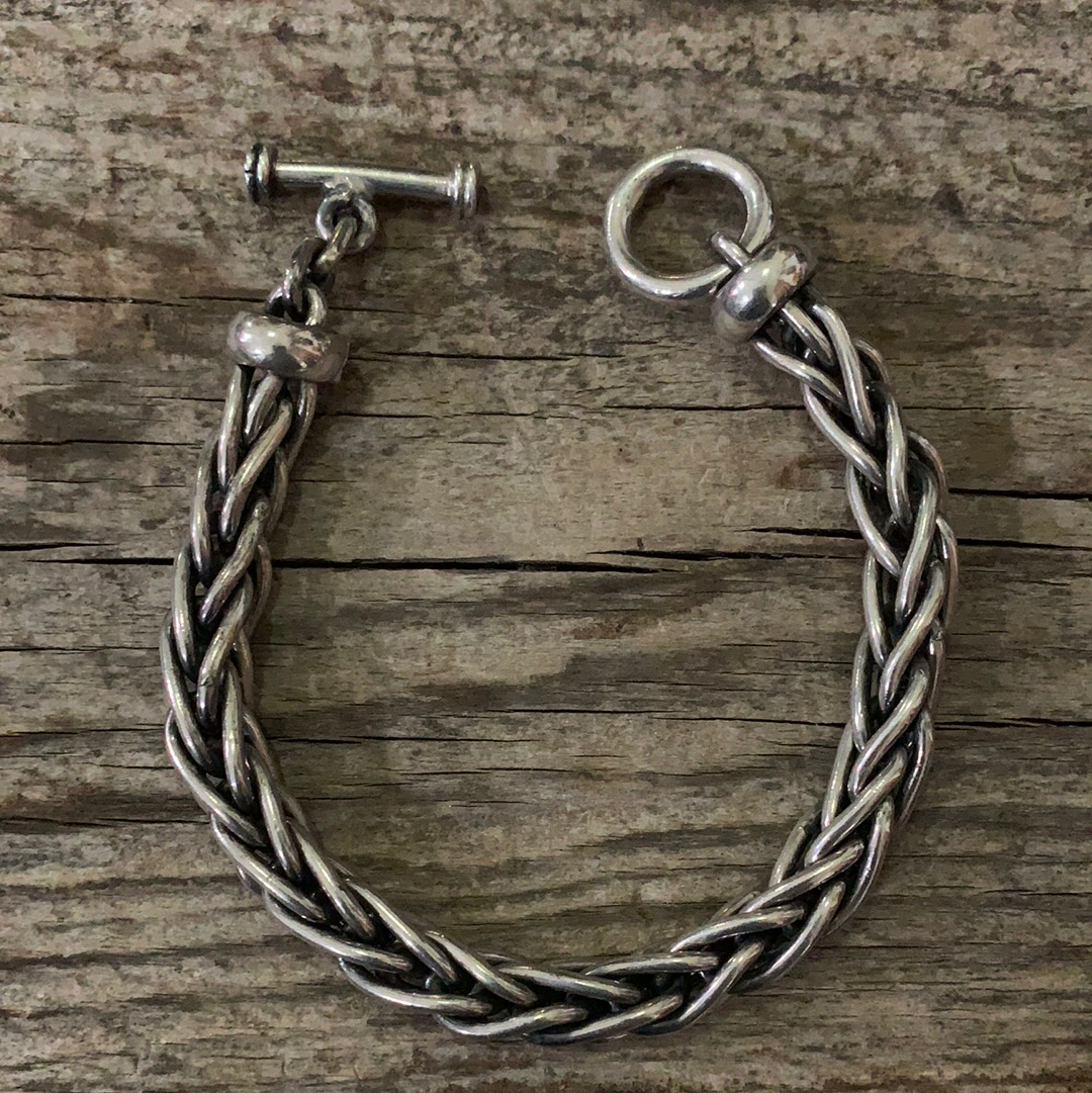 Vintage Heavy Sterling Silver Link Bracelet ///SOLD///