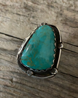 Vintage Native American Silver Turquoise Ring size 7.75