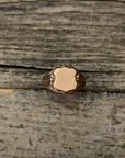 vintage gold victorian ring engraved shield