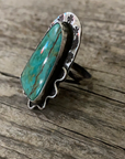 Vintage Native American Silver Turquoise Ring Size 7.75