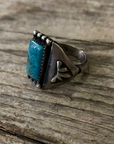 Vintage Silver Navajo Turquoise Ring Size 10.5