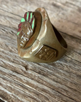 Vintage 1940’s Indian Head Mexican Biker Ring Size 11.25