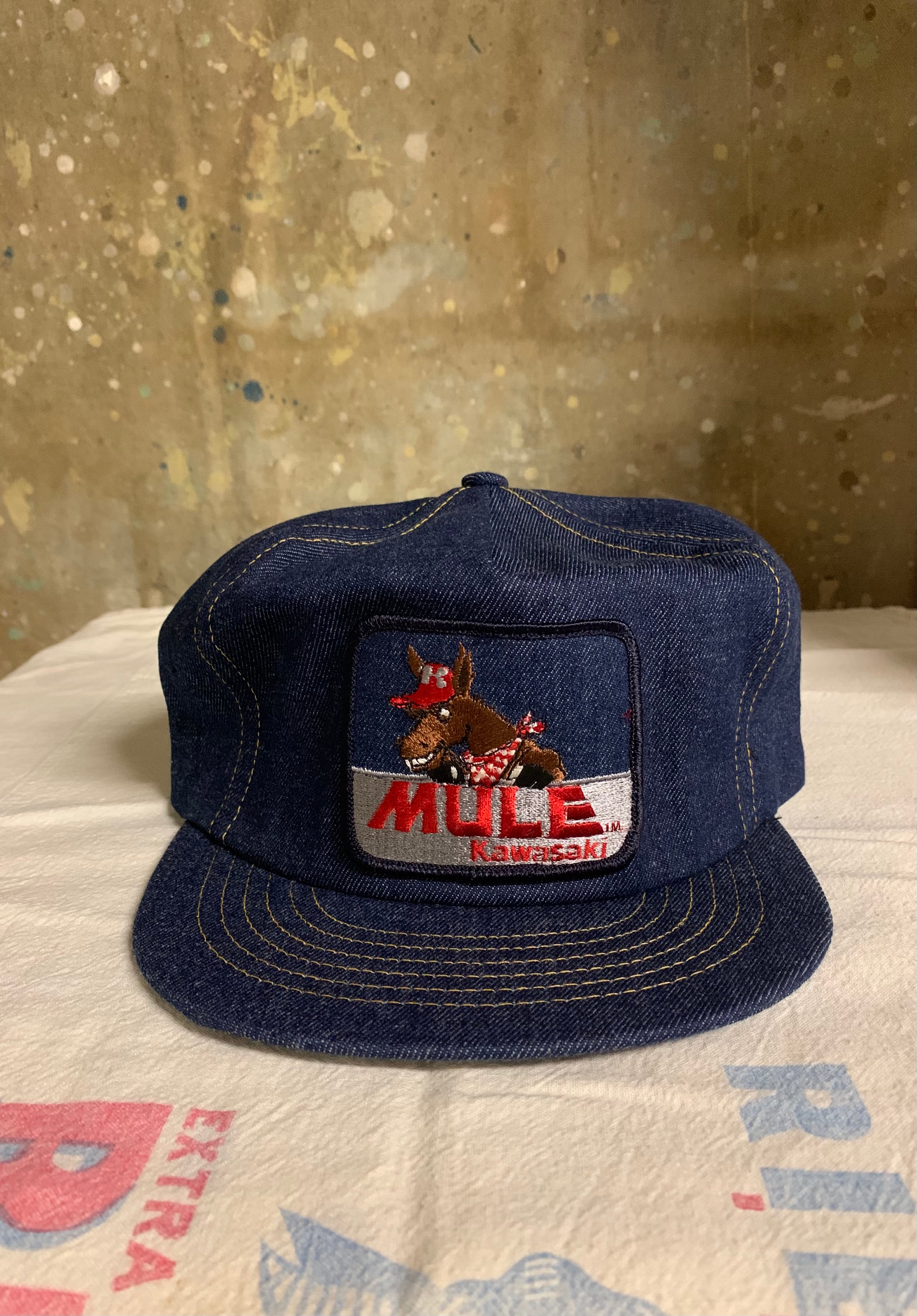 最新作売れ筋が満載 Vintage Deadstock Kawasaki Mule Swingster Denim Hat 帽子