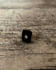 Vintage Art Deco Onyx 10k Gold Ring Size 7