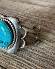 Vintage Native American Silver Turquoise Cuff