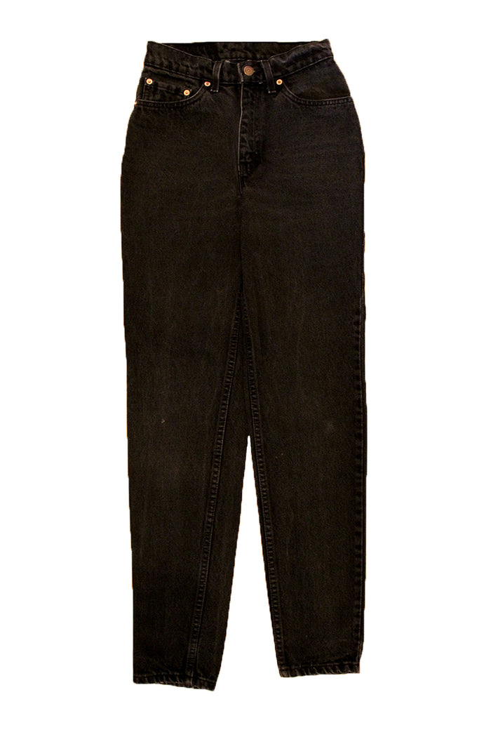 vintage levi's 512 slim fit black denim jeans