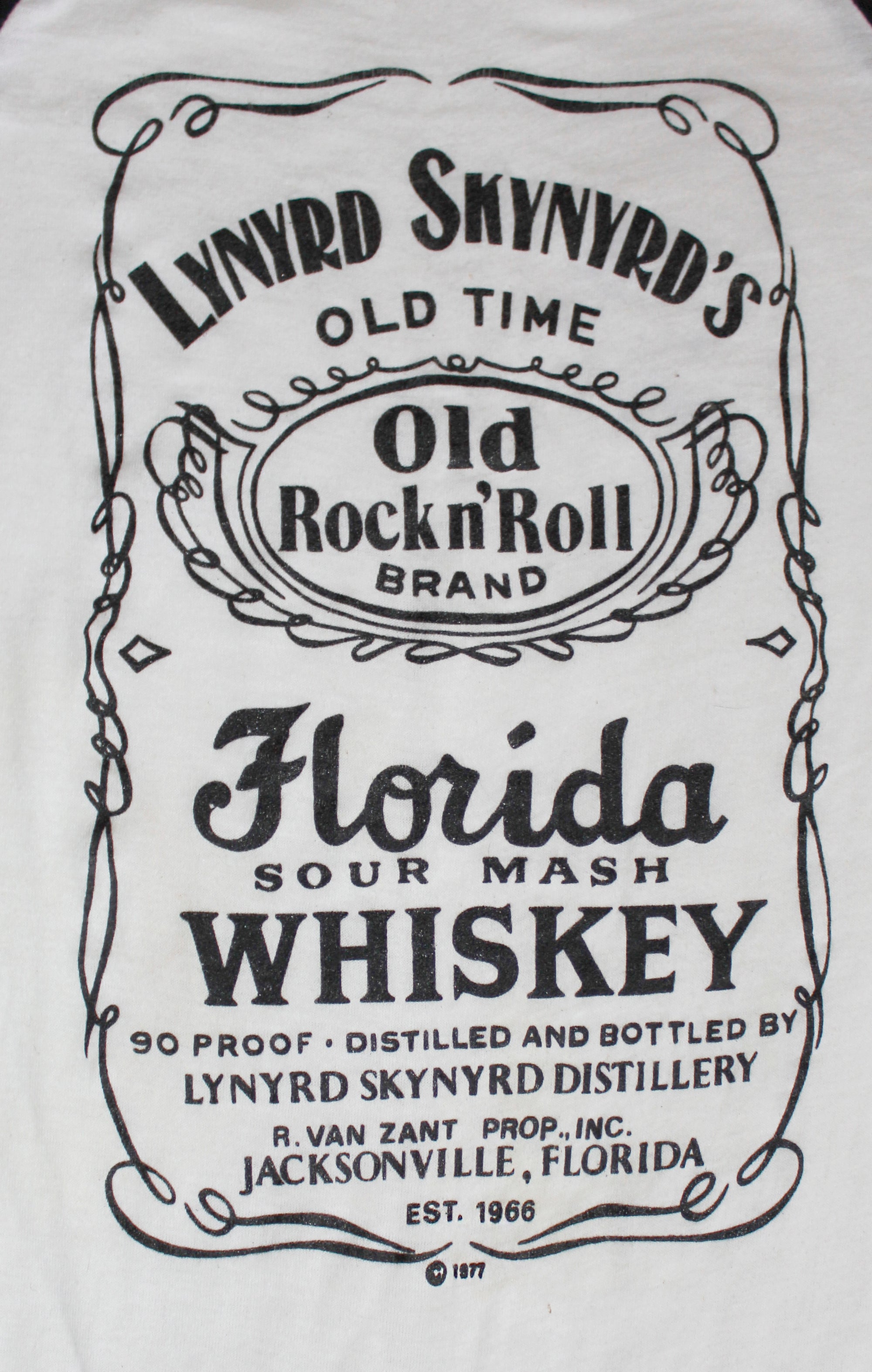 Vintage 70&#39;s Lynyrd Skynyrd Whiskey Ringer T-shirt