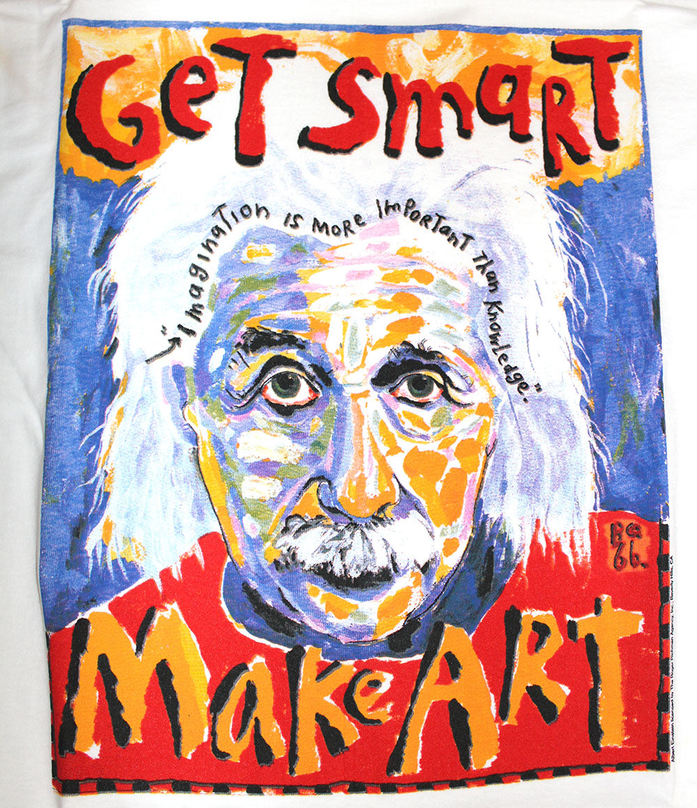 Vintage Deadstock 90&#39;s Albert Einstein Art T-Shirt