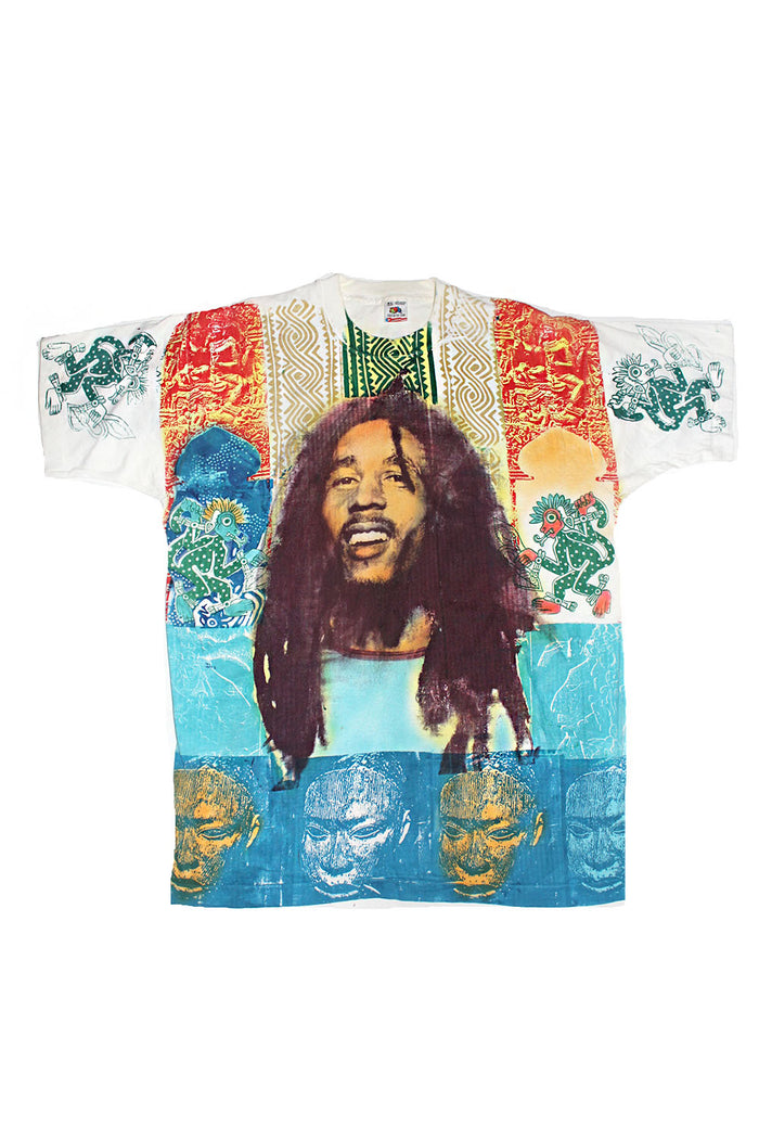 Vintage 90's Michael Rios Hand Painted Bob Marley Deadstock T-Shirt ///SOLD///