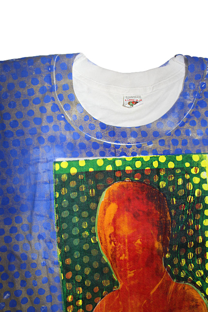 Vintage 90's Michael Rios Hand Painted Art Miles Davis Deadstock T-Shirt