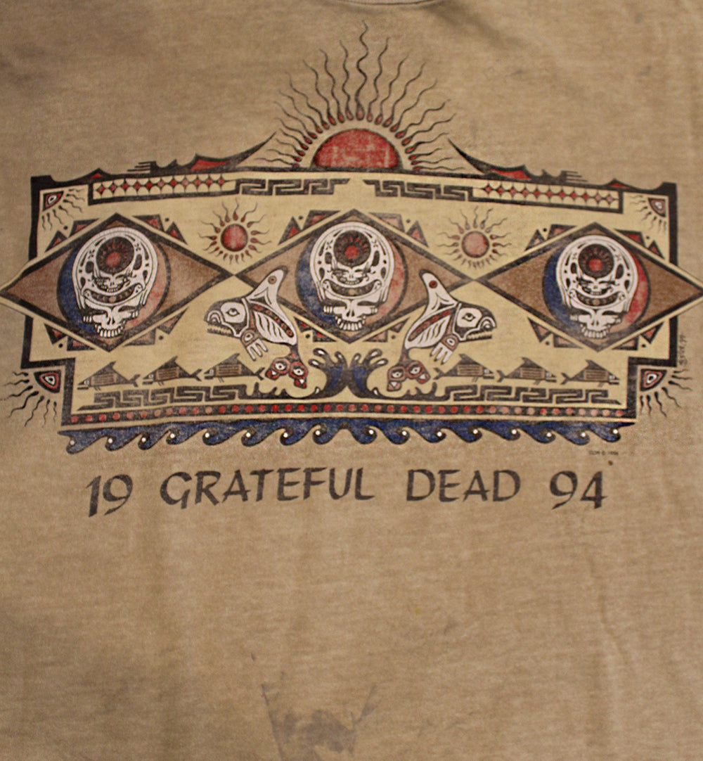 Vintage 90&#39;s Grateful Dead Jester Native Art T-Shirt