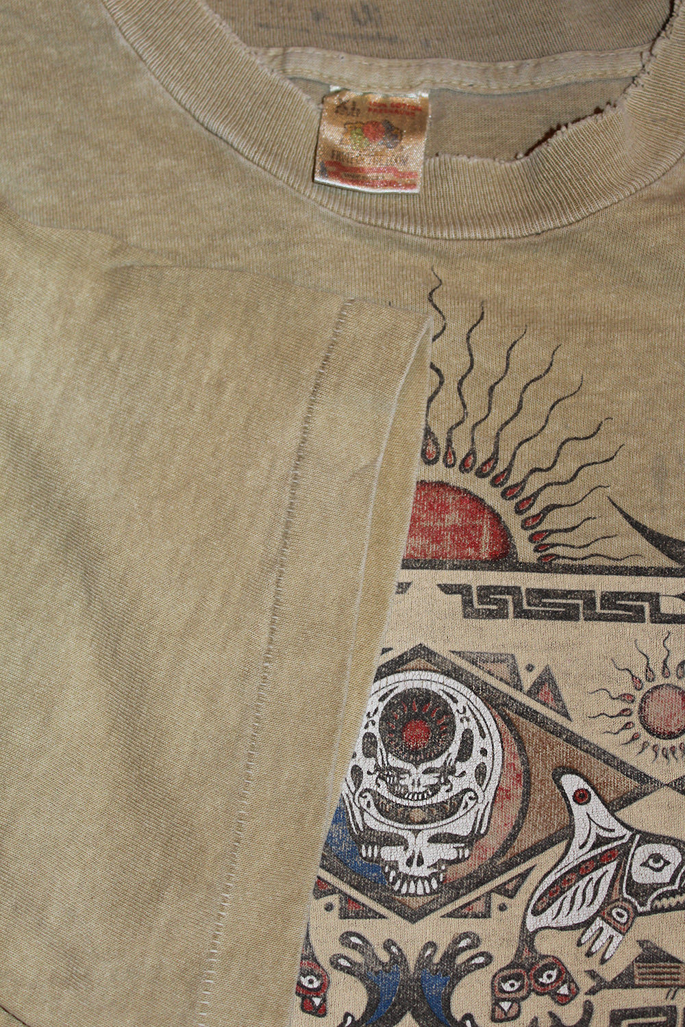 Vintage 90&#39;s Grateful Dead Jester Native Art T-Shirt