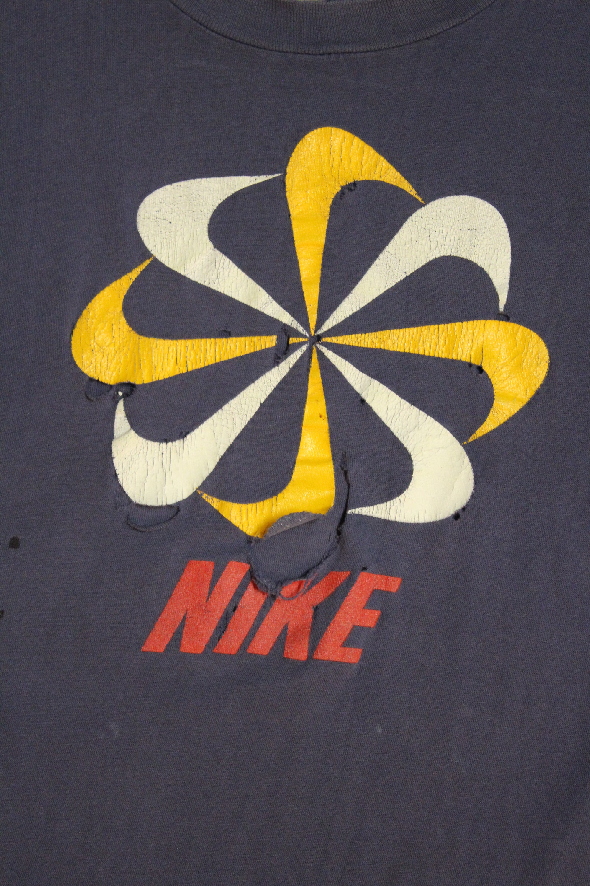 Vintage 1970&#39;s Nike Pinwheel Navy T-Shirt