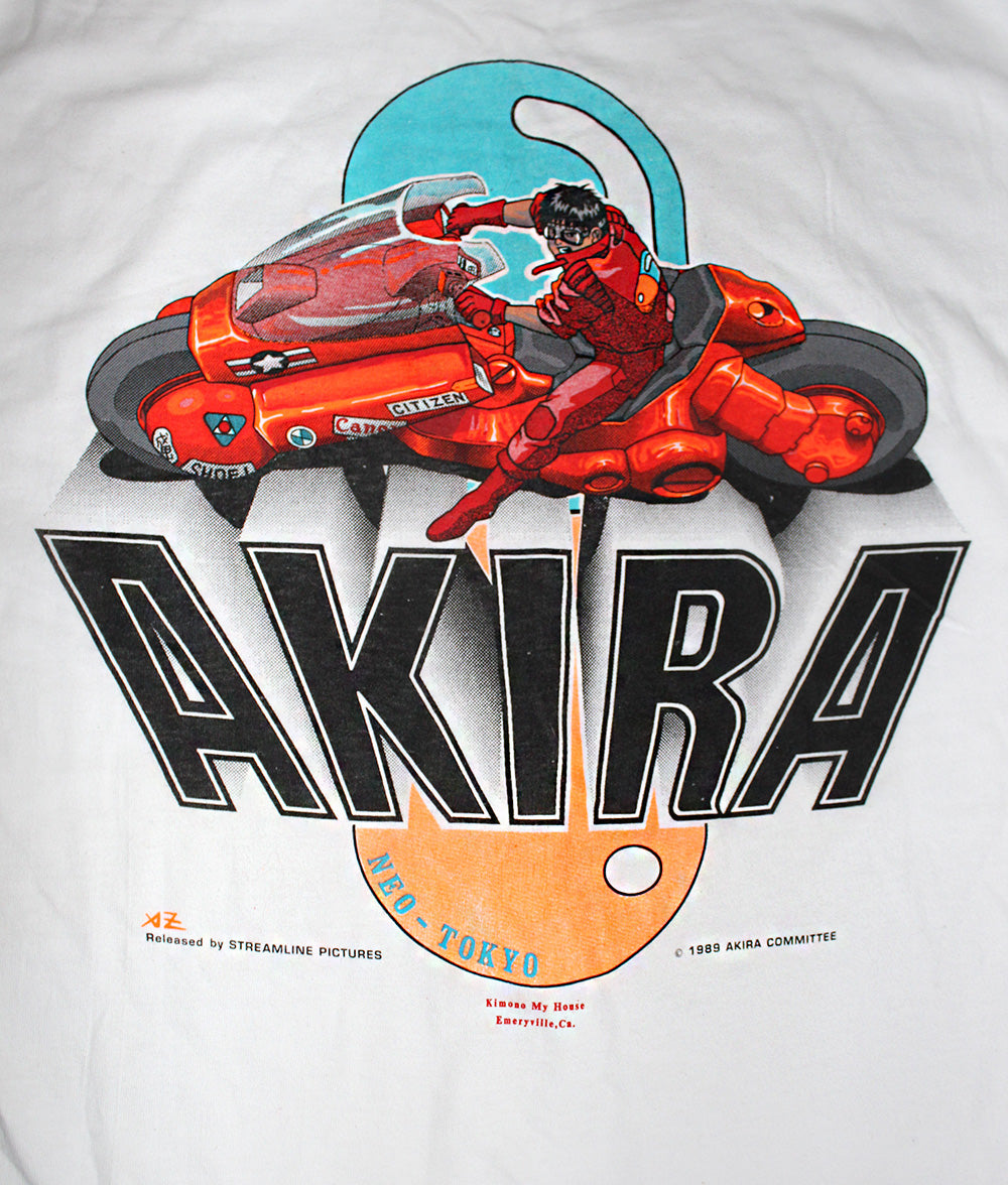 Vintage 80&#39;s Deadstock AKIRA Rare Neon Bike T-Shirt ///SOLD///