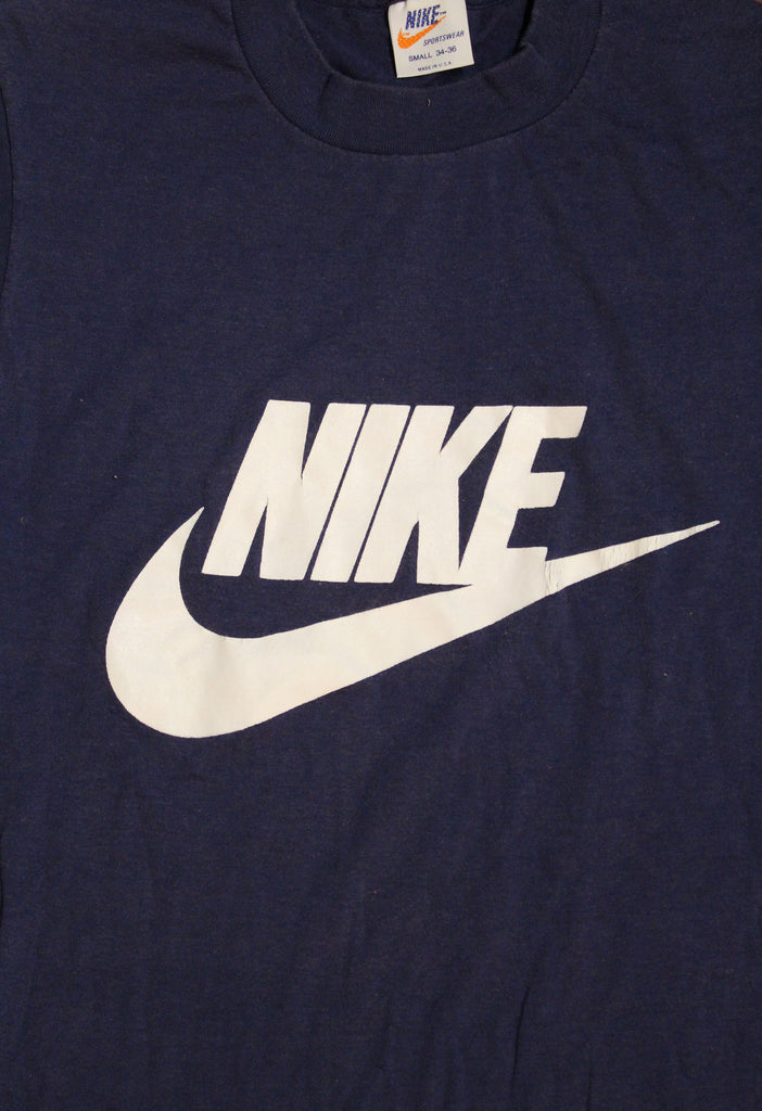 Vintage Late 1970's Nike Navy T-Shirt