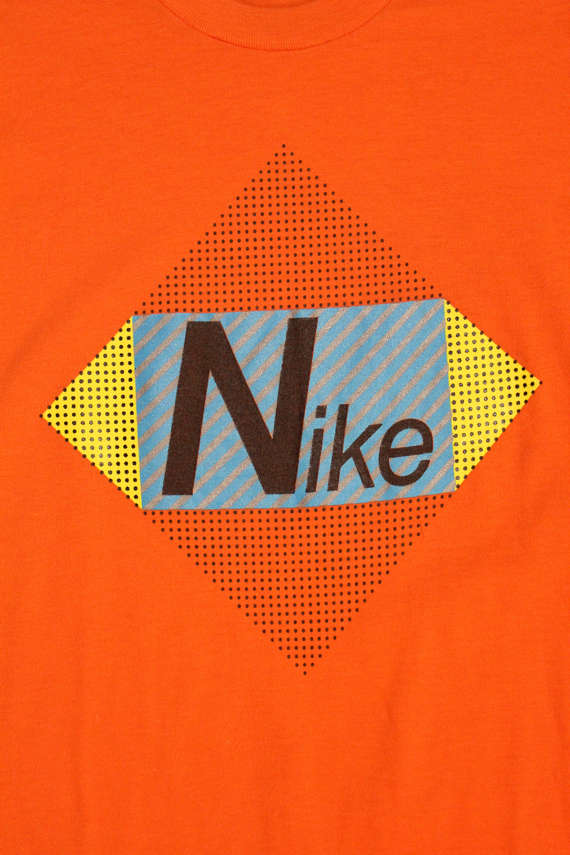 Vintage 1980&#39;s Nike Orange Graphic T-Shirt