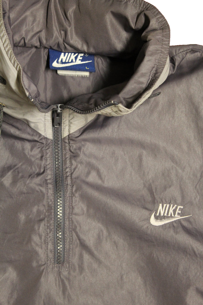 Vintage 1980's Nike Pullover Grey Windbreaker Jacket
