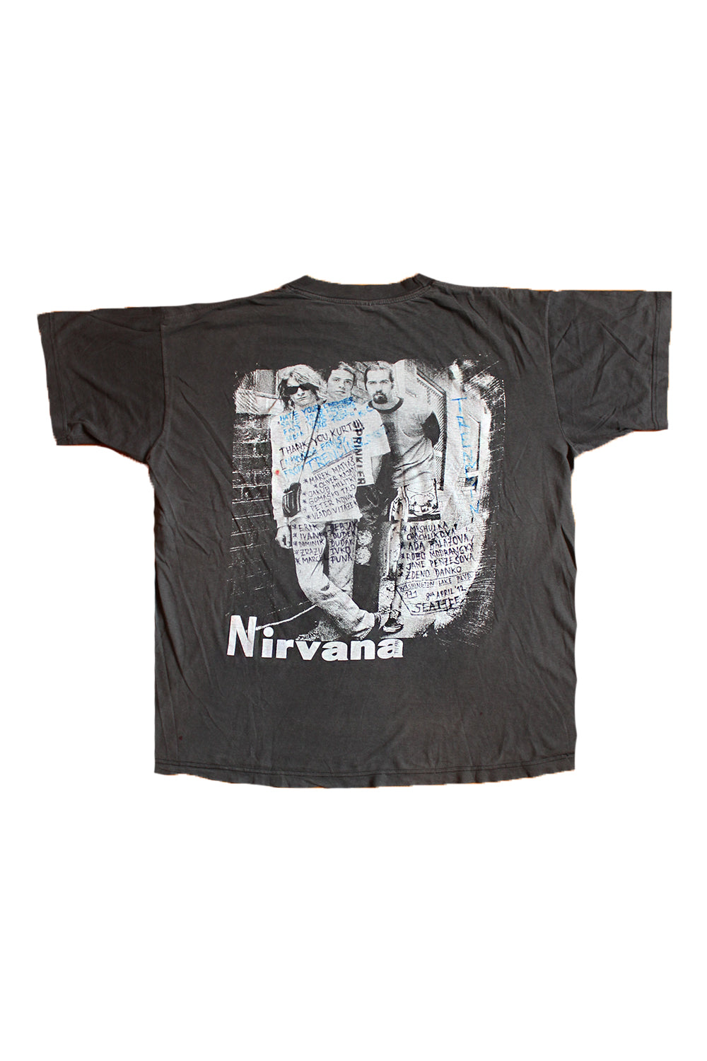 Vintage Kurt Cobain Nirvana 171 Washington Lake BLVD Memorial Park T-shirt ///SOLD///