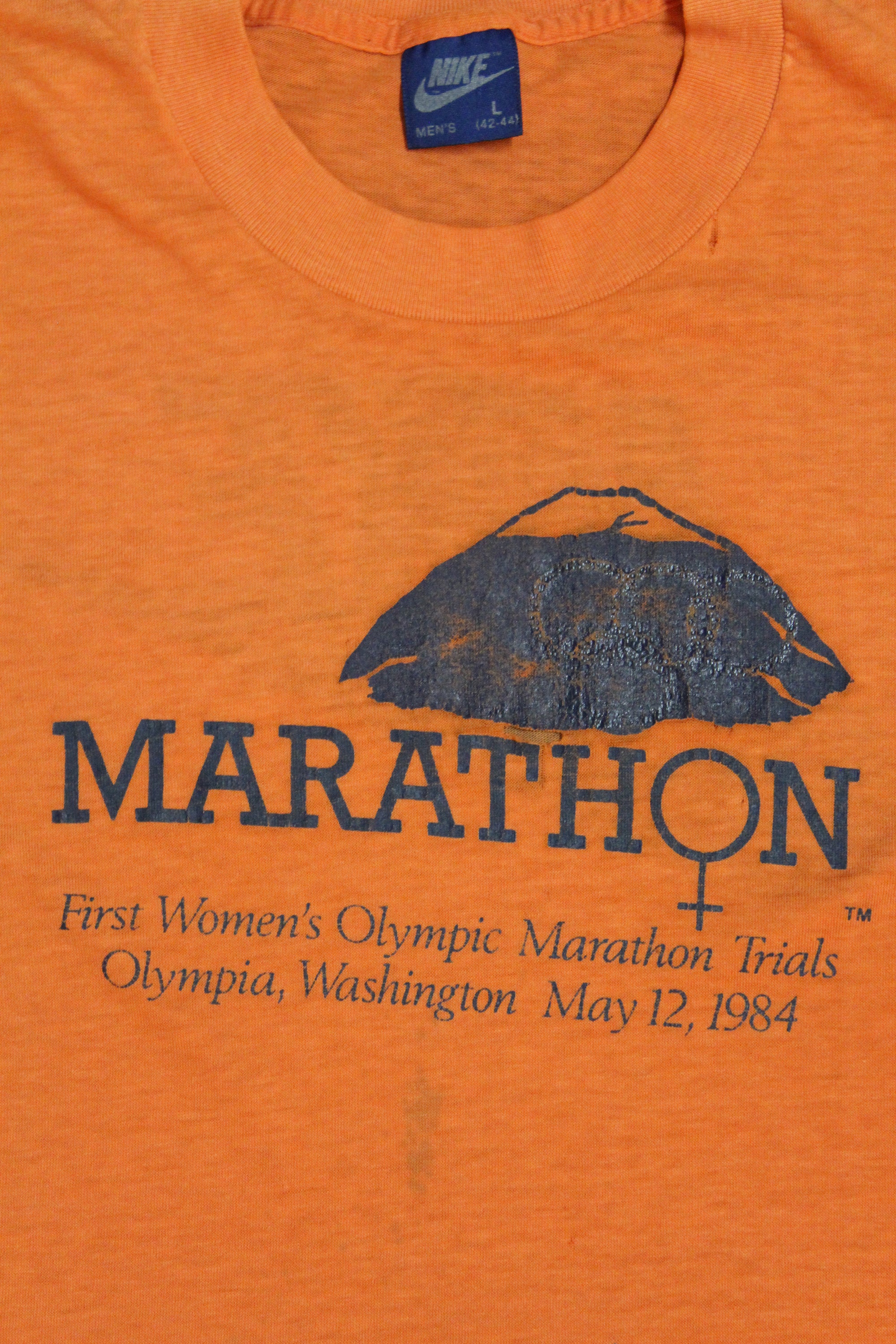 Vintage 1984 Nike 1st Women&#39;s Olympic Marathon Trials T-Shirt