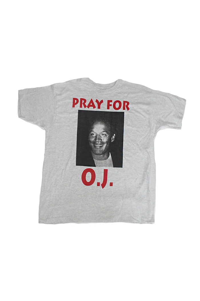 Vintage 90's Deadstock Rare O.J. Simpson Trial Pray for OJ T-shirt ///SOLD///