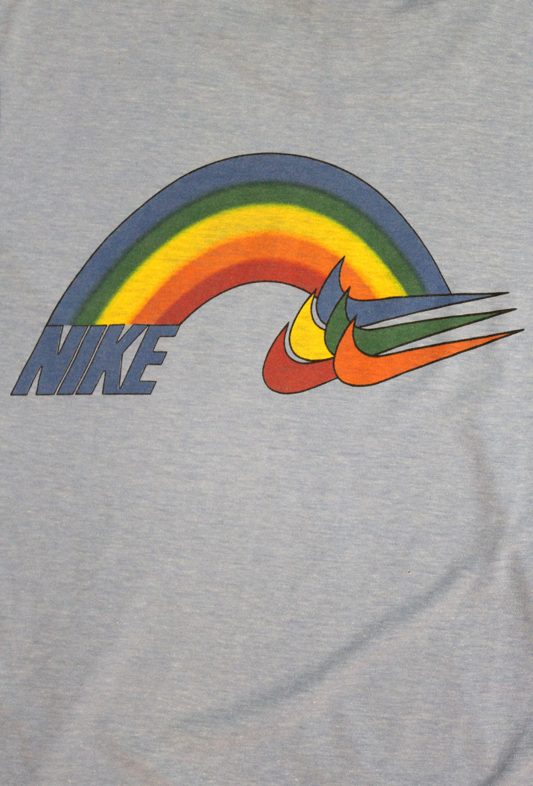 Vintage 1980&#39;s Nike Rainbow Swoosh T-Shirt