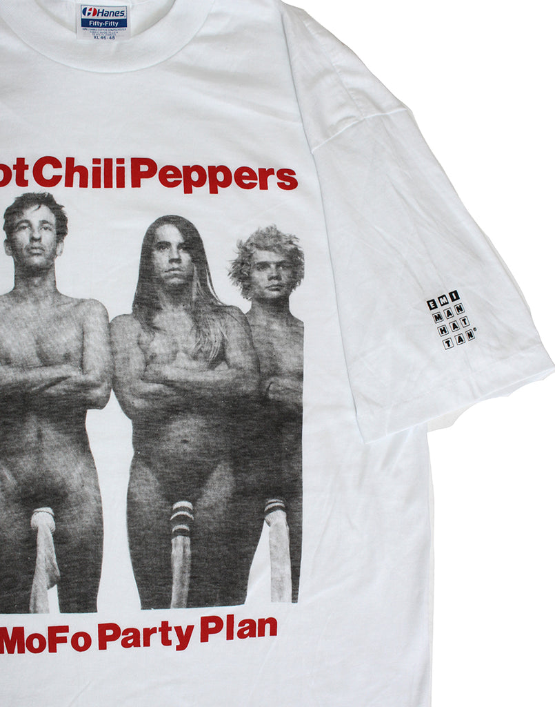 Vintage 80's Deadstock Red Hot Chili Peppers Uplift Mofo Party Plan T-Shirt