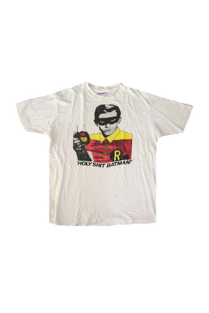 vintage holy shit batman and robin tshirt 1980s afterlife boutique