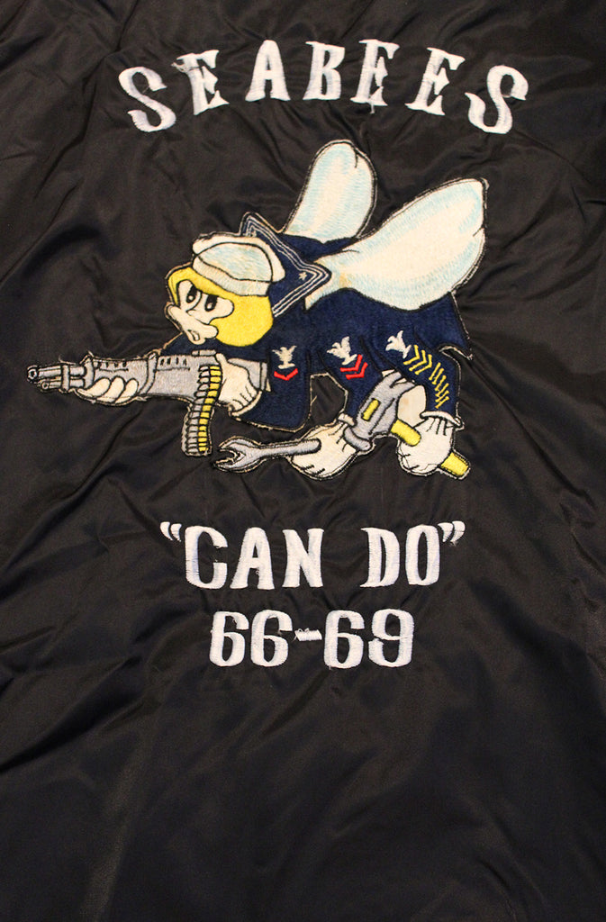 Vintage 60's Vietnam Seabees "Can Do" Souvenir Jacket