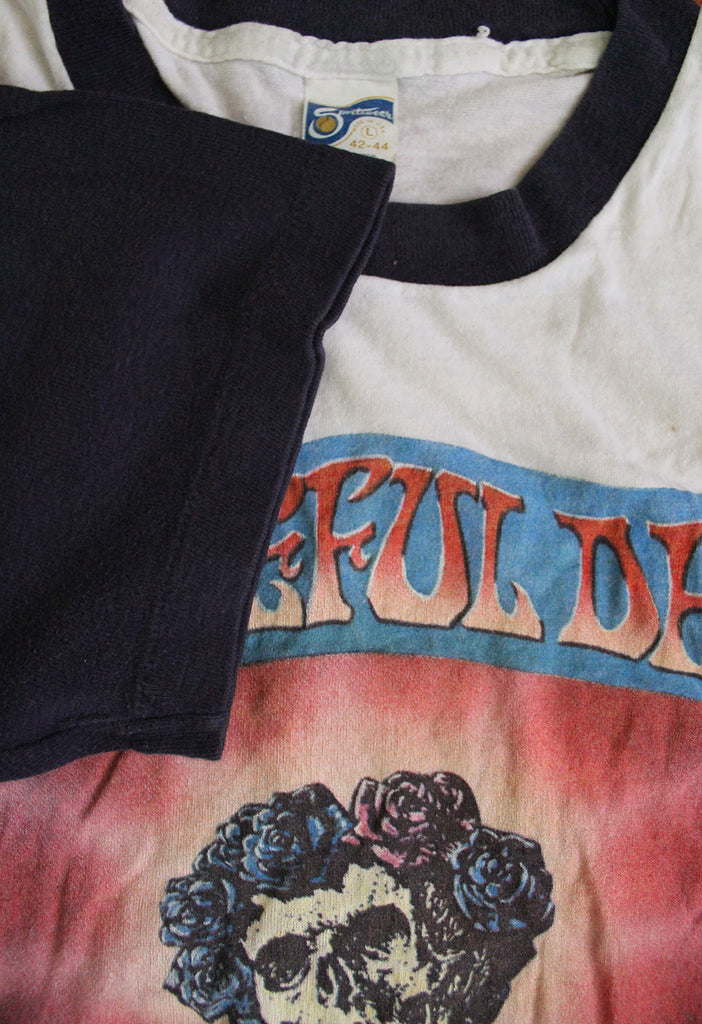 Vintage 80's Grateful Dead Kelley Skull & Roses 2 tone T-Shirt