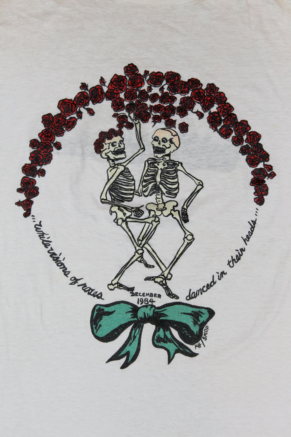 Vintage 80&#39;s Grateful Dead Skeleton and Roses T-Shirt ///SOLD///