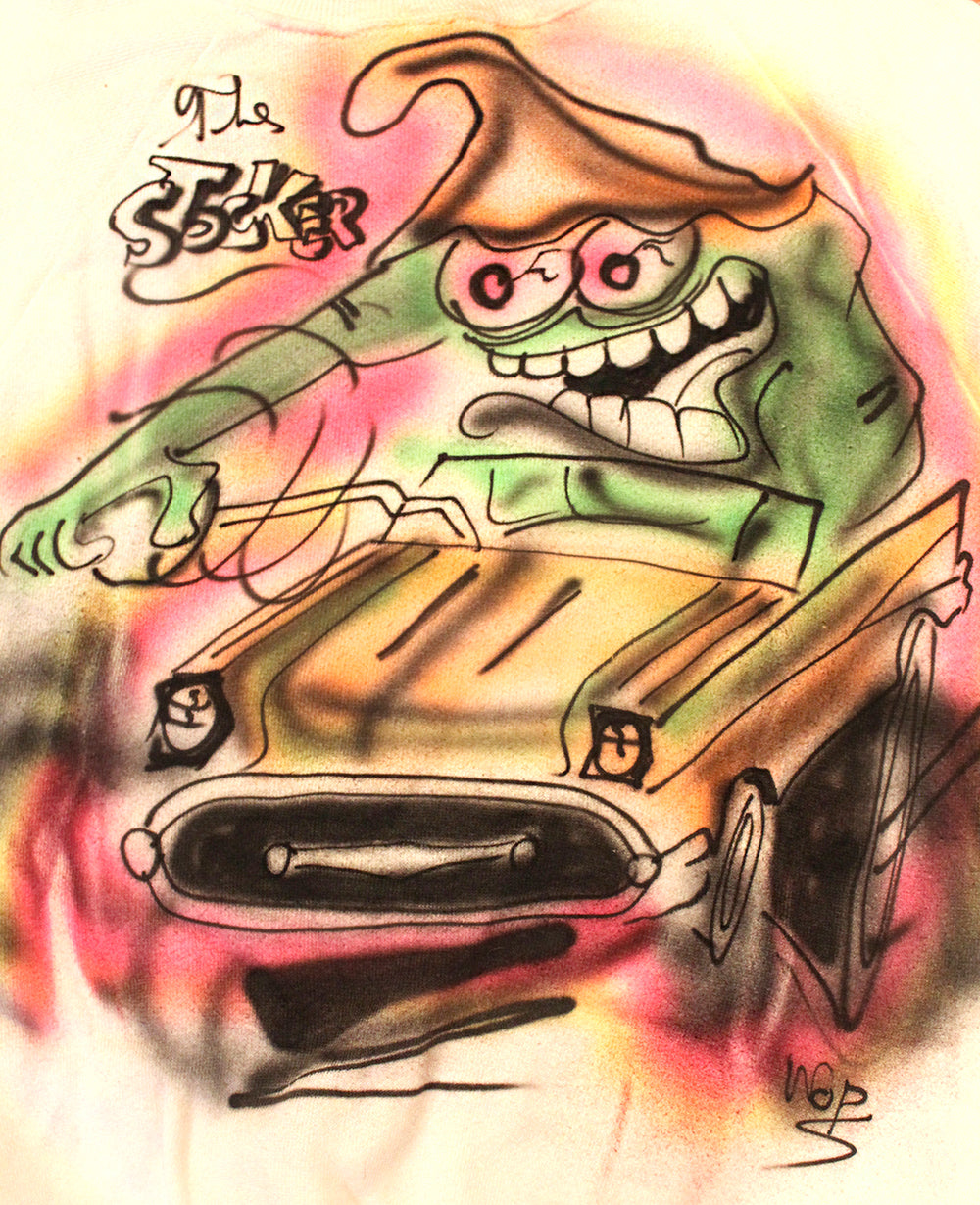 50s 60s エアブラシ スウェット airbrush vintage 60s ALL HAND AIRBRUSH SWEAT SHIRT. | 古着屋【True vintage