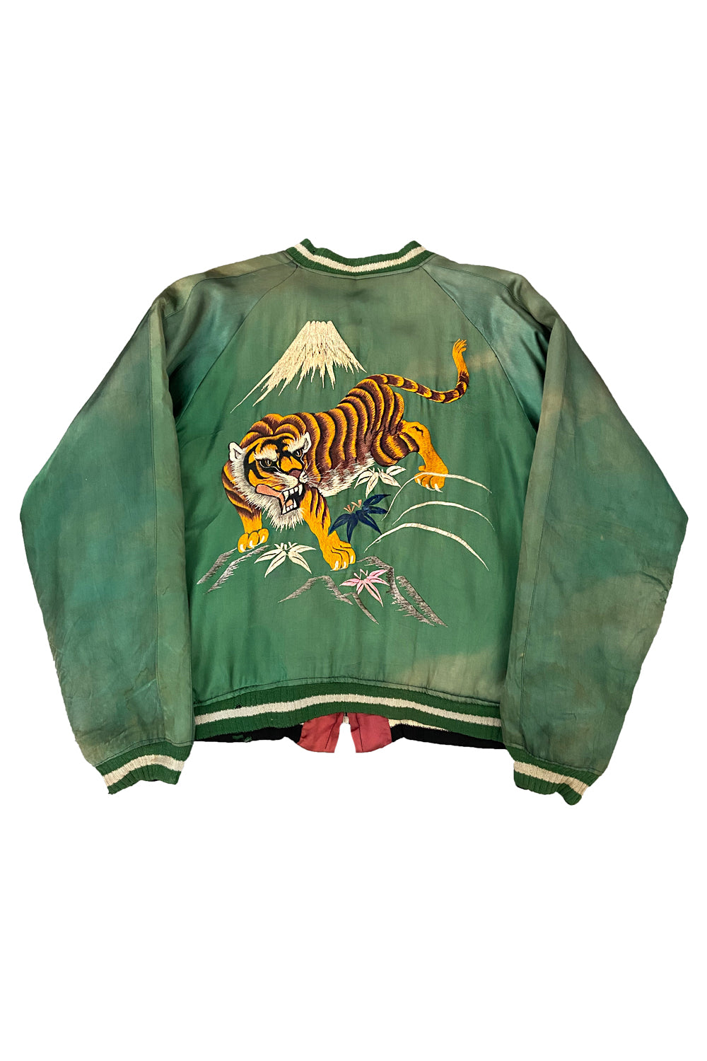 Vintage 50&#39;s Souvenir Satin Sukajan Tiger Jacket