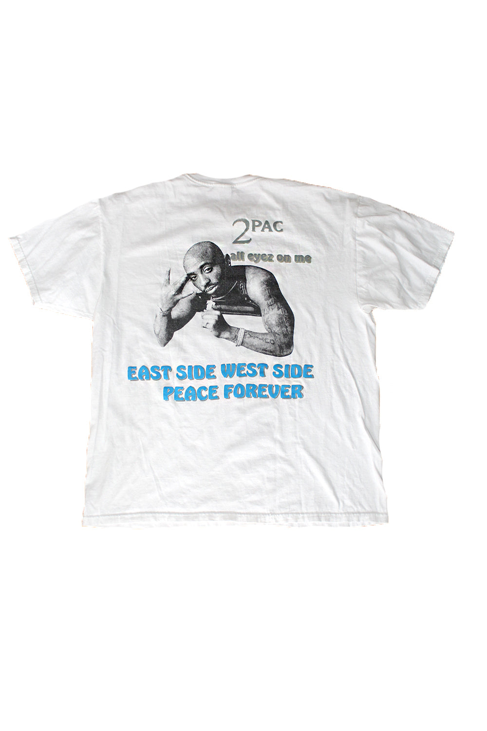 vintage tupac t-shirt rap tees all eyez on me east coast west coast peace