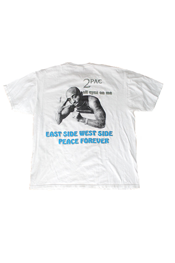 vintage tupac t-shirt rap tees all eyez on me east coast west coast peace